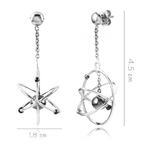 Awesome Atoms - Short Dangler Drop Earrings - Aliame