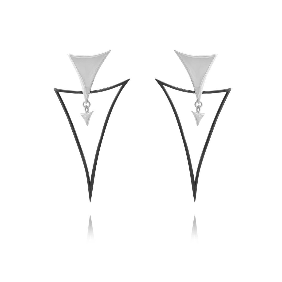 Trendy Triangles - Drop Earrings - Aliame
